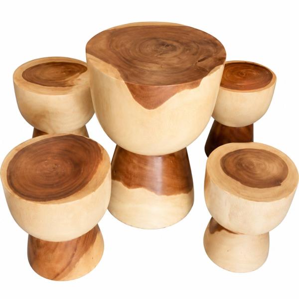 center table and wooden stool