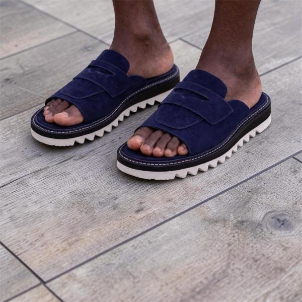Suede Leather Slide For Men Size 45