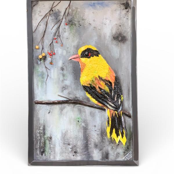 3d colorful bird painting