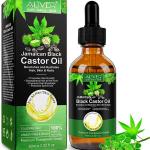 Organic Castor Oil, 100% Pure, Natural and Cold Pressed, Black Castor Oil for Hair Growth &